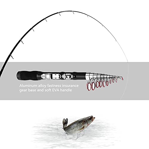 Jubapoz Fishing Rod Telescopic Fishing Combo Portable Fishing Poles Pocket Telescoping Rod For Adults Kids Outdoor Sport Travel Freshwater Saltwater Fishing (3.3) #TOP5
