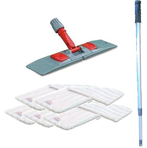 maxxi4you Wischmopp Set Premium mit Teleskopstiel 60 cm inkl. 5 x Wischmopp Mikrofaser