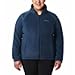 Columbia Womens Benton Springs Full Zip Fleece Jacket, Columbia Navy, 1X