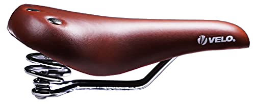 Classic Bike Bicycle Seat, Comfort Bike Saddle, Handmade Leather with Spring, Bicycle Seats Replacement with Wide Cushion for Men & Womens