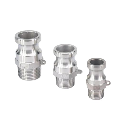 Acoplamiento Camlock tipo F con rosca macho de 1" inoxidable 304 2