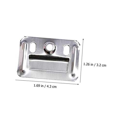 Image of CANIGHT 100pcs Wall Buckle Parts Flush Mount Brackets Picture Hanger Wpc Wall Panel Buckle French Cleat Hanger Z Clips Connector Dresser Mirror Brackets Flange Fixing Screw Stainless Steel