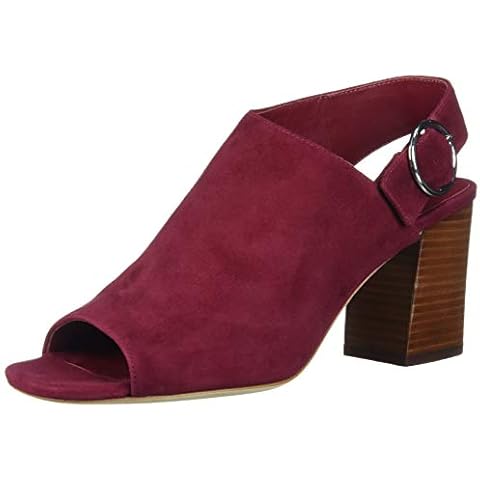 VIA SPIGA Women's A Modern Take on The Peep Toe, with a Cool Circle Buckle and Block Heel. Heeled Sandal, V-elma, 4 UK Cover