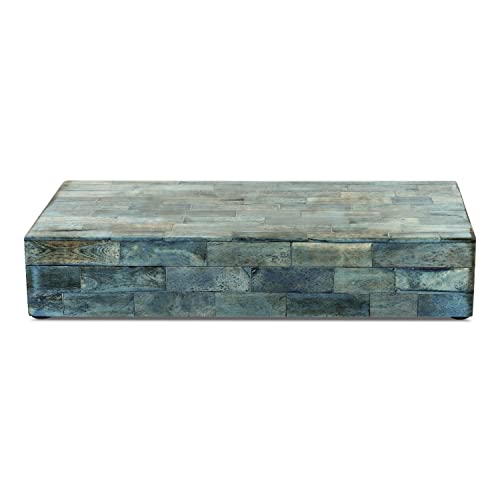 Handicrafts Home Verdigris Collection, Storage Organizer Decorative Box Multipurpose Gift - Verdigris 12x6x2 inch