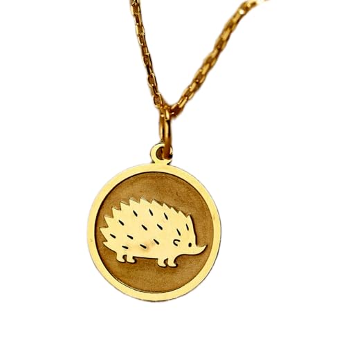 Collier porc-épic argent plaqué or anti-ternissement