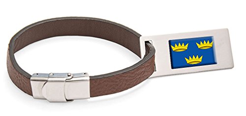 Drapeau de Munster en cuir et acier avec texte gravé personnalisable