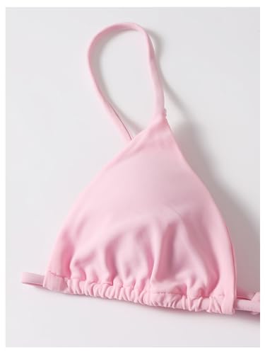 SOLY HUX Women's 3 Piece Swimsuit Triangle Tie Side Bikini Sets Bathing Suit with Thong3