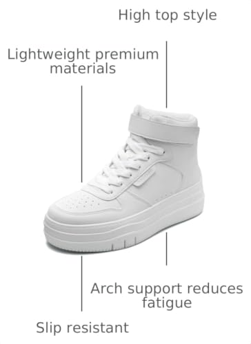 Image of Cestfini High Top Platform Sneakers for Women,Fashion Tennis Shoes