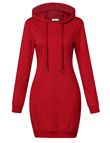 MISSKY Women's Pullover Hooded Kangaroo Pocket Sweatshirt Casual ...