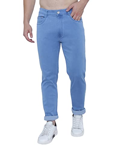 Image of Strechable Denim Regular Fit Mid Waist Light Weight Soft Feel Stretchable Denim Jeans Pant for Men
