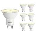 BUBO GU10 LED Bulb 6W Equivalent 50W, 2700K Soft White 650 Lumens, Non-Dimmable GU10 Bulb Replacement for Track Lighting, MR16 LED Bulb for Kitchen, Range Hood, Living Room, Bedroom, 6 Pack