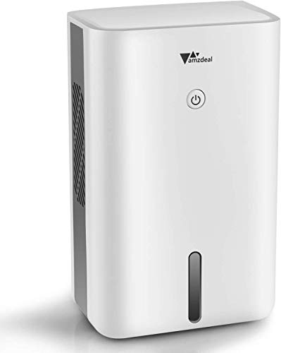 amzdeal Deshumidificador Compacto y portátil 1500ML Apagado automático Portátil Deshumidificador, Antihumedad y Antiolor, Purificador para Hogar, Armarios, Habitación, Baño, Cocina, Garaje