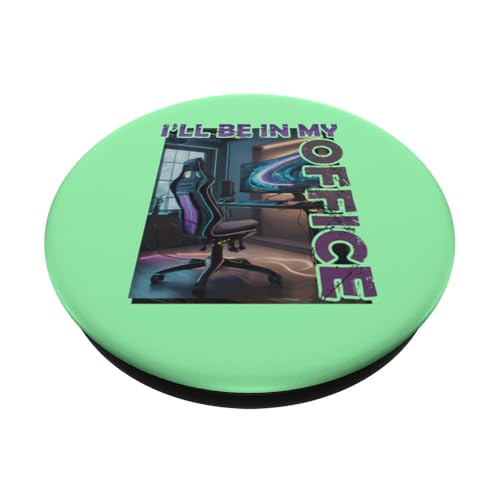 Joueur PC Je serai dans mon bureau | Hardware Nerd PC Gaming PopSockets PopGrip Adhésif – vue 2