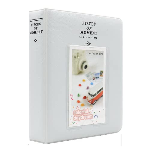 FotoCart 64 Pockets Mini Film Photo Album for Fujifilm Instax Mini LiPlay 11 9 8 7s 70 90 Link Instant Camera 3 Inch Polaroid Picture Name Card Holder (White, 64 Photo Album)