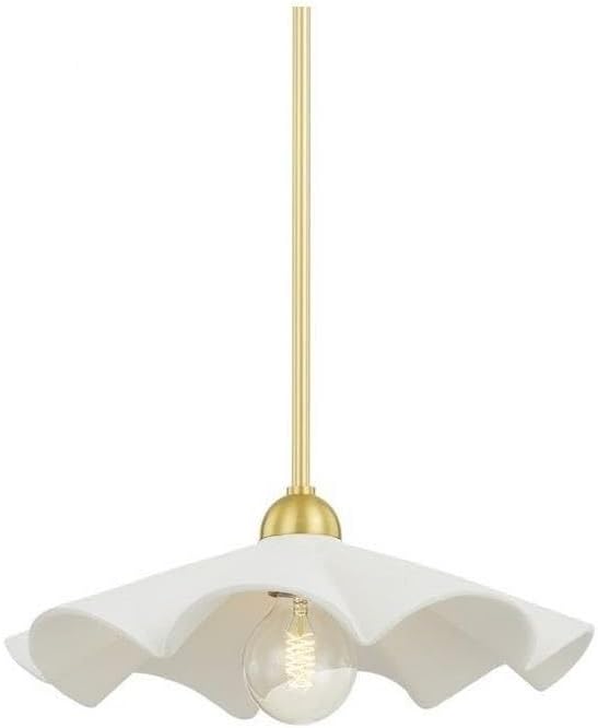 Mitzi H712701-AGB/CTW Maisie - 1 Light Pendant 6 inches Tall and 16 inches Wide - Aged Brass
