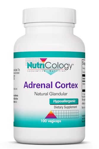 NutriCology Adrenal Cortex Bovine Glandular 100 mg, 100 Vegicaps