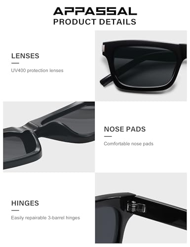 Retro Rectangular Sunglasses for Women Men Trendy Narrow Vintage Wide 90s Revival Sunnies AP3752