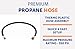Flame King Propane Thermo Plastic Rubber Hose Assembly, 40-inch, 3/8-inch ID for RVs and Travel Trailers