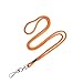 HOSL Deluxe Neck Lanyards Economy Round 36" with Swivel Hook/J-Hook (Qty 100) (Orange)
