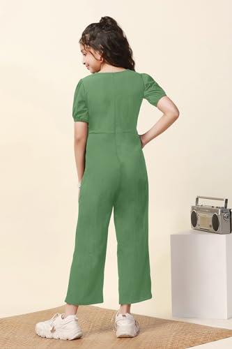 Image of Fashion Dream Girl's Ankle Length Solid Jumpsuit
