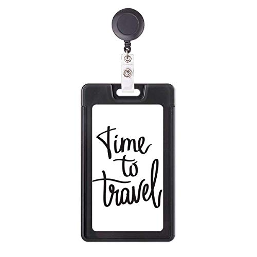 Étui rétractable pour badge Time to Travel finition premium rigide