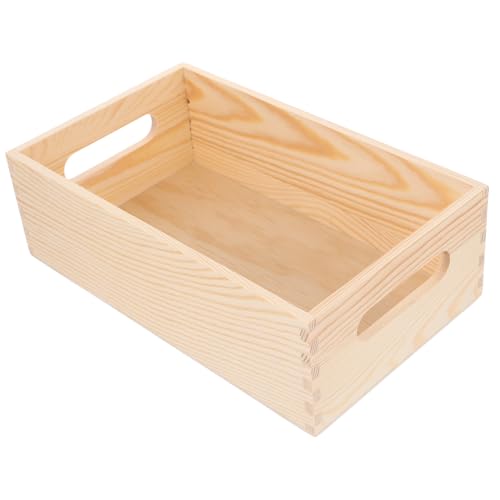 Angoily Holzkästchen Für Aufbewahrung Werkzeugkiste Aus Massivholz Holzkiste Mit Griffen Kleinigkeiten-organizer Holz-aufbewahrungsbox Für Schreibtisch