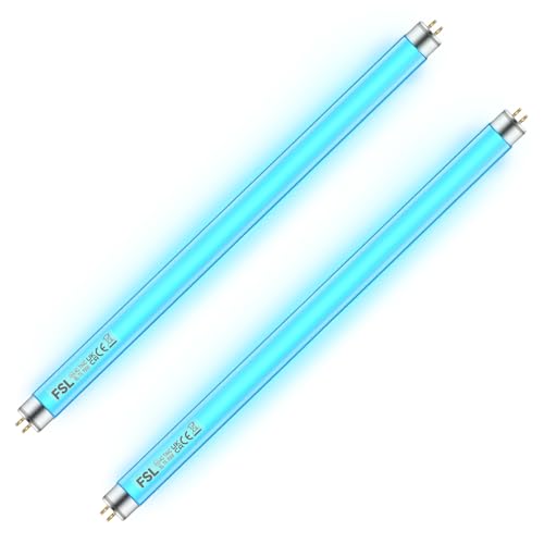 GKT FSL BL T5 F8W Tubos de Repuesto para Lámpara Antimosquitos, 30.2 cm, Tubos UV de 365 nm Compatibles con lámparas antimosquitos/moscas/antiparasitos de 16W (paquete de 2 unidades)