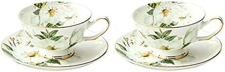 Coffee Mugs Tea Cup Set With Saucer Camellia Design Tasse A Cafe Ceramic Cup, Espresso Coffee Cups Cup And Saucer Coffee Cup (Color : 2 cup 2 saucer)