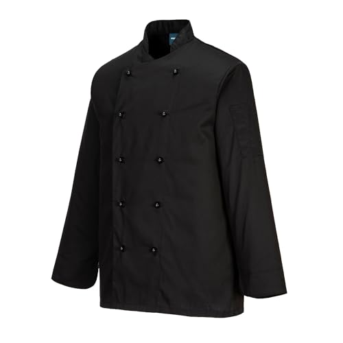 Portwest C834BKRL Giacca Da Chef Somerset, Nero, L - 2