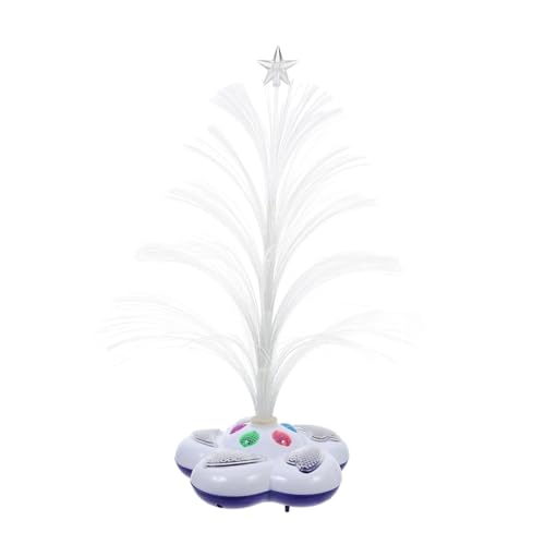 STOBOK Colorful Fiber Optic Christmas Tree Lamp Flashing Night Light for Holiday Decor for Home Parties and Festivals Random Color No Batteries Required