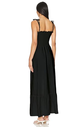 Image of Women's Summer Maxi Dress 2025 Casual Boho Sleeveless Spaghetti Strap Smocked Tiered Long Beach Sundresses
