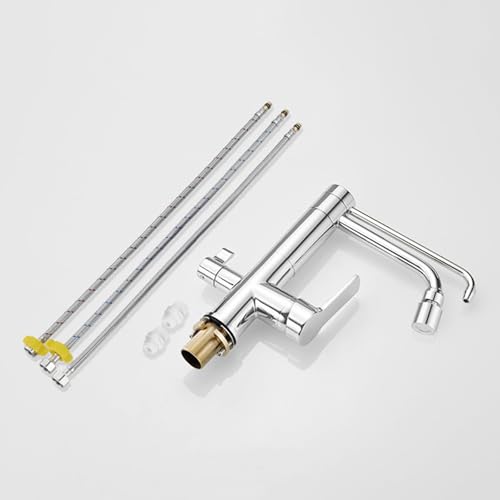 Robinet eau potable cuisine 3 voies avec douchette chrome double mode - 5