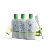 Skin MD Natural Shielding Lotion for Face & Body 4oz -3 Pack - Relief for Eczema & Psoriasis! Face moisturizer, primer, works on rosacea. Safe for KIDS. Gel like consistency. For all skin types.