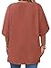 Lueluoye Womens Plus Size 3/4 Sleeve Blouses V Neck Casual Tunic Tops Caramel 3XL