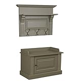 Casa Padrino Jugendstil Garderoben Schrank 2-teilig mit Schrankfach - Landhaus Stil Garderobe, Farbkombinationen:Grün