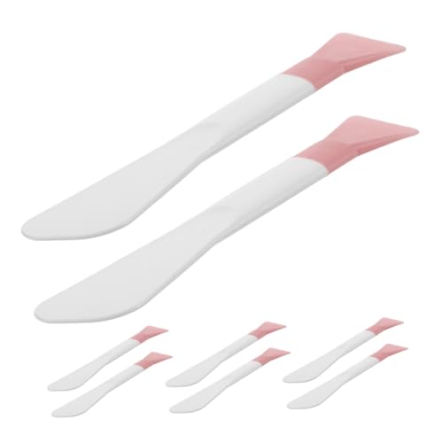 DEARMAMY 8pezzi Pennello Maschera Viso in Silicone Doppia Testa Applicatore Per Maschere Di Fango Strumento Detergente Per Cura Della Adatto Tutti i Tipi Viaggi