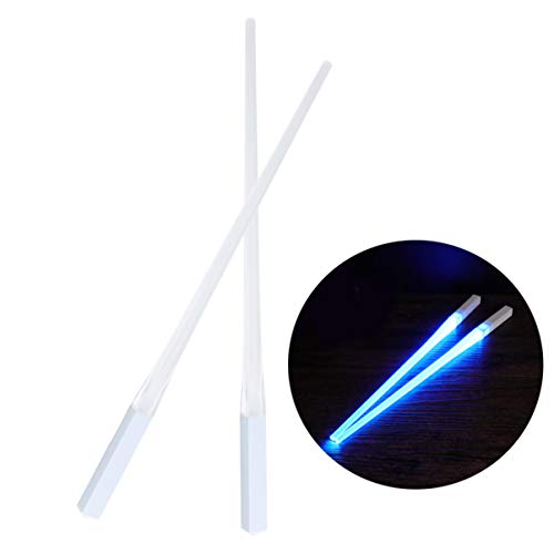 Lightsaber Chopsticks - Reusable Light up Led Lightsaber ChopsticksFun for Kids & Sushi Nights Easy to Clean (Blue)