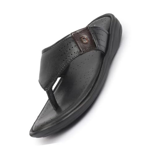 Image of FAUSTO Men's Open Toe Flip-Flop Slippers With Memory Cushion|Outdoor Slipper For Men