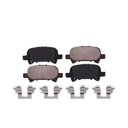 Image of Detroit Axle - Brake Pads for 2002-2006 Toyota Camry 2003 2004 2005 Front and Rear Ceramic Brake Pads w /Hardware Replacement