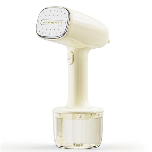 HIYAKOI Steamer for Clothes, Handheld 10-second Fast Heat-up Clothes Steamer, Portable Travel Steamer Iron for Clothes Wrinkles Remover with 260ml Detachable Water Tank, Auto-Off