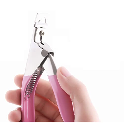 Cortaúñas acrílico rosa para uñas postizas miniatura 3