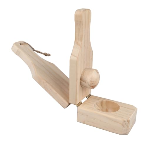 Tostonera Plantain Masher 6.3in Pine Wood Reusable Banana Smasher Maker with Hanging Lanyard, Plantain Press Smasher for Fried Plantains Chips