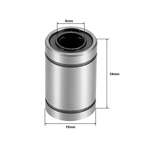 Image of xcluma LM8UU 8mm Linear Ball Bearing Bush Bushing 8mmx15mmx24mm for 3D printer