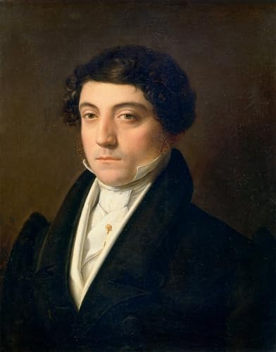 Lienzo cuadro premium del retrato de Rossini por Vincenzo Camuccini 60x90