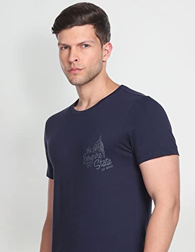 Image of Arrow Sport Men Regular fit CottonShort Sleeves Single Jersey Cotton T-Shirt