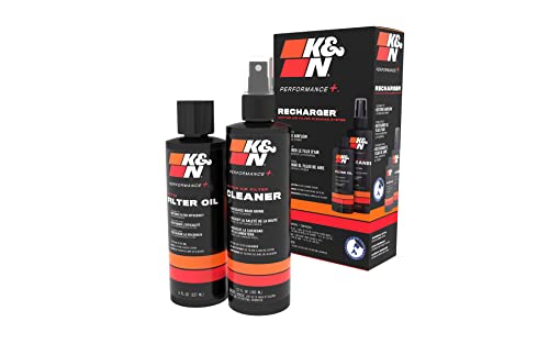 K&N Luftfilter-Reinigungsset: Squeeze Bottle Filter Cleaner und Blue Oil Kit; Stellt die Motorluftfilterleistung wieder her; Service Kit-99-5050BL
