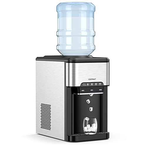 FANTASK Distributeur d'eau 3 en 1 Machine à glaçons avec Eau Chaude et Froide, glaçons en 10 Min