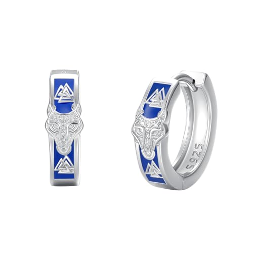 Aros vikingos de plata 925 estilo cruz celta para el día a día