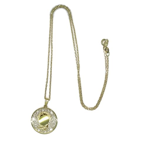 Medalla de 18k Virgen Niña con cadena 45cm para comunión