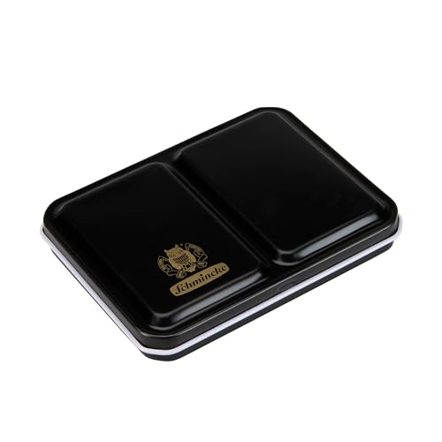 Schmincke Akademie® - Caja de acuarela, surtido básico de 9 x 1/1, 75 789 097, caja de metal, tonos altamente resistentes a la luz, acuarelas de artista fino